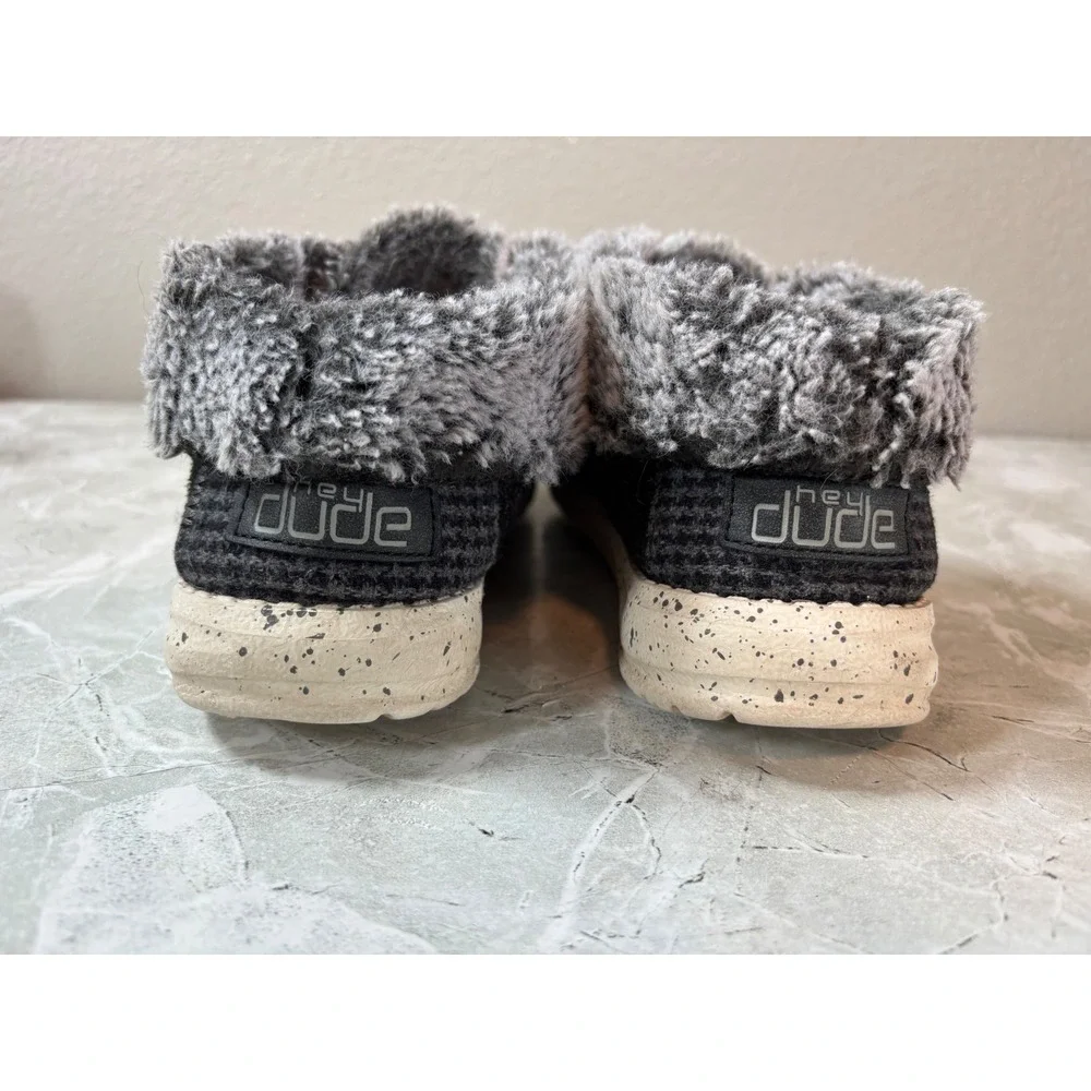 Hey Dude Britt‎ Black Faux Fur Lined Boots Women's Size 7 Comfort Winter Cozy